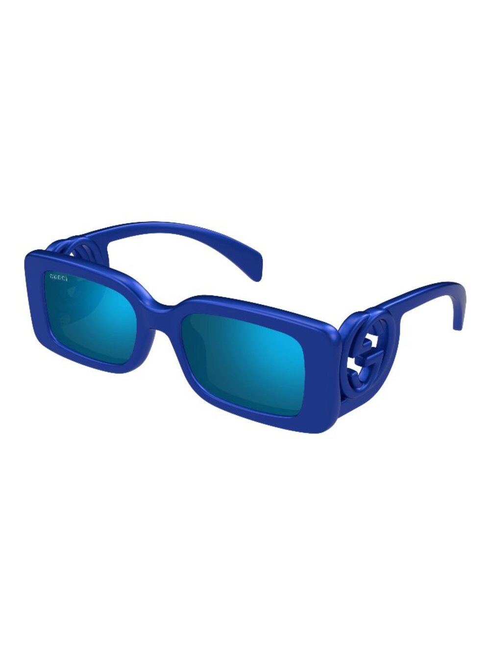 New Gucci Women's Sunglasses Blue Square Lens Injected Frame GG1325S 010 54